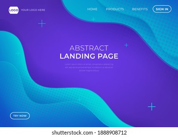 Realistic Abstract 3D Poster with Fluid Shapes on Colorful Background . Isolated Vector Elements