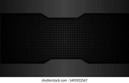 Realistic abstract background with shadow and deep effects, dark and black solid metal texture, can be used for landing pages, banners, covers, backgrounds, frames. vector