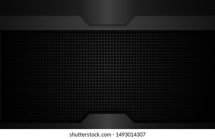 Realistic abstract background with shadow and deep effects, dark, silver and black solid metal texture, can be used for landing pages, banners, covers, backgrounds, frames. vector
