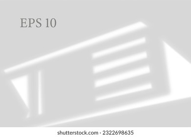 Realistic abstract chair shadow. Multiply Overlay effect. Long shadow light on wall or floor. Mesh gradient scenes of natural lighting. Natural background for design. Vector illustration.