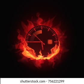 Realistic abstract illustration which symbolizing that the time is ripe for making a decision, deadline coming, hurry up!