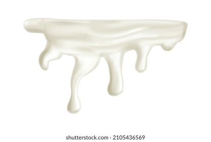 Realistische abstrakte Milchsplash auf weißem Hintergrund, Vektorgrafik