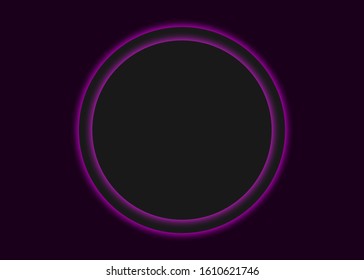 Realistic abstract papercut background. Multiple paper layer style in black with purple neon colors. Carving vector illustration for design layout, presentations, flyers, posters and invitations.