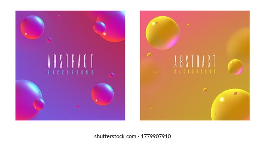 Afiche descriptivo realista con formas fluidas sobre fondo colorido