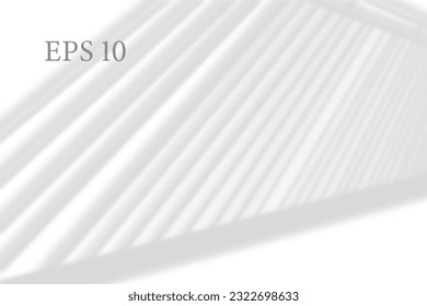 Realistic abstract stairs shadow. Multiply Overlay effect. Long shadow light on wall or floor. Mesh gradient scenes of natural lighting. Natural background for design. Vector illustration.