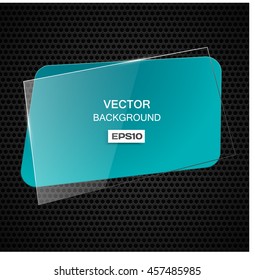 Realistic abstract transparent banner