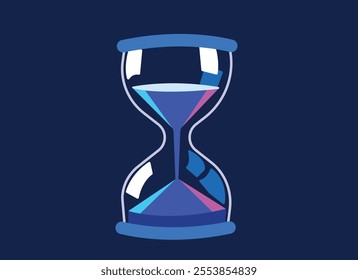 Realistic abstract vector hourglass illustration