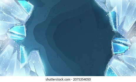 Realistic Abstract Winter Iceberg Background