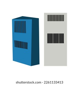 Aac realista con conjunto vectorial de ondas de brisa. Recolección de aire acondicionado y acondicionador.Acondicionador de aire cerrado y abierto, viento frío y caliente. Sistema de temperatura y control del clima. 