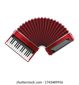 Realistic Accordion Vector Illustration Isolated On Stock Vector ...