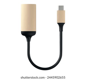 Realistischer Adapter auf weißem Hintergrund isoliert. 3D-Adapter