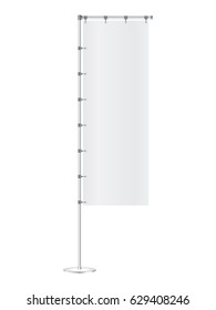 realistic advertising banner flag