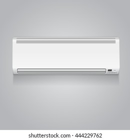 Realistic air conditioner vector isolated illustration