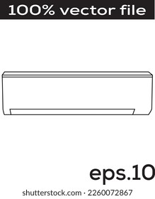 Realistic air conditioner vector on isolated white background
