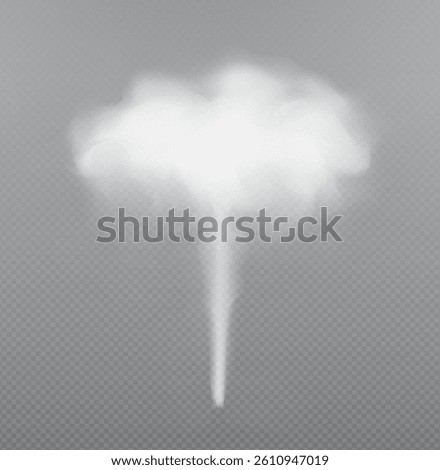 Realistic air flow rising out. Vector illustration isolated on grey background. Vector illustration for creating depth and local focus. Can be use for template your design. EPS10.