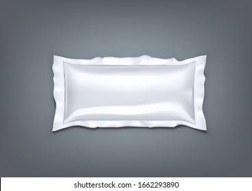Realistic Air Inflatable Packaging Soft Buffer Plastic Bag. EPS10 Vector