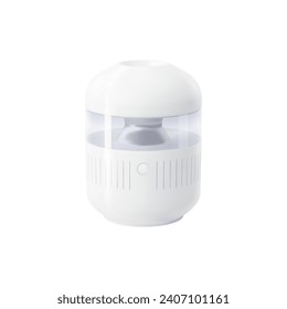 Realistic air purifier, isolated 3d vector compact device designed to eliminate airborne pollutants, dust and allergens, ensuring cleaner and healthier air quality for improved respiratory well-being