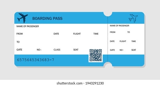Realistic airline ticket.Paper boarding pass isolated on white background.Concept of travel, journey or business trip
