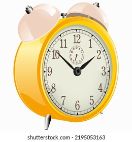 Realistic Alarm Clock Vector Illustration