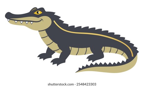 Realistic Alligator Vector Illustration for Wildlife Designs