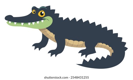 Realistic Alligator Vector Illustration for Wildlife Designs