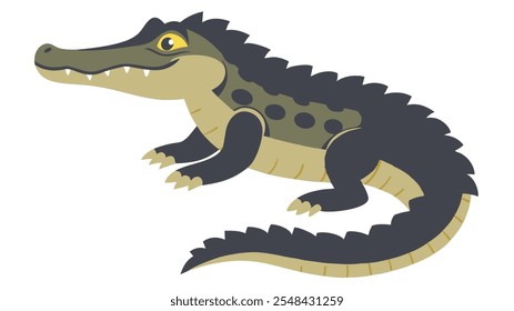 Realistic Alligator Vector Illustration for Wildlife Designs