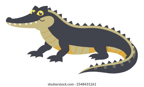 Realistic Alligator Vector Illustration for Wildlife Designs