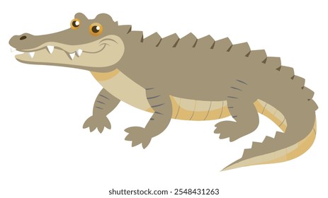 Realistic Alligator Vector Illustration for Wildlife Designs