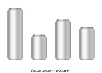 Realistic aluminium can vector illustration