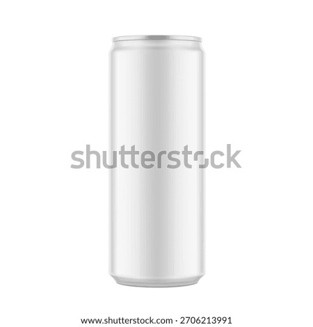 Realistic aluminum can mockup. Vector illustration isolated on white background. Can be used for beer, water, soda, energetic, etc. Easy to use for presentation your product, idea, design. EPS10.