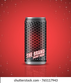 Realistic aluminum cans. Vector illustration. The image of the empty layout for your design. Package design. Mock up illustration. Bank of carbonated water. Tasty drink, can lemonade or beer.