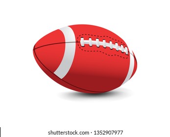 Realistic American Football Ball Vector Illustration