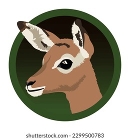Realistic antelope head vector illustration