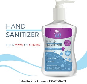Realistic antibacterial gel, realistic hand sanitizer