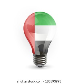 Realistic Arab Emirates bulb isolated over white. Vector design. 