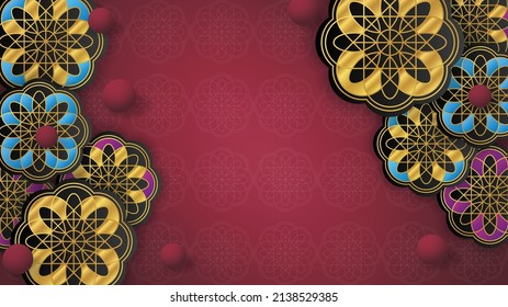 Realistic arabic ornamental background. - Vector.