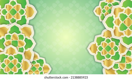 Realistic arabic ornamental background. - Vector.