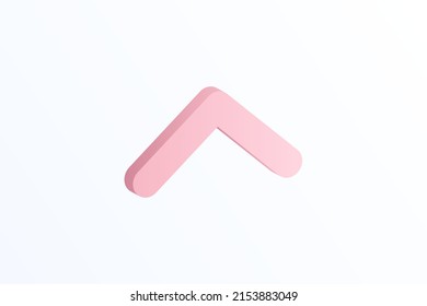 Realistische Illustrationen zum 3D-Icon-Design nach oben. Richtung, Navigation, Zeichen, Zeigerdesign