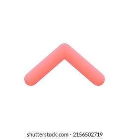 Icono de flecha hacia arriba realista ilustraciones de diseño de iconos 3d. Concepto de dirección, navegación, signo, puntero, diseño vectorial