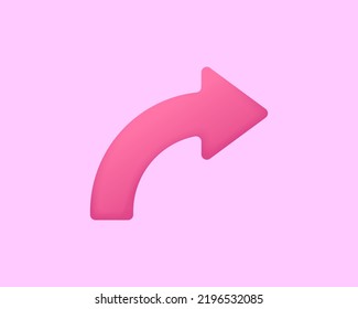 Realistic arrow 3d icon design illustrations. 3d render vector design concept