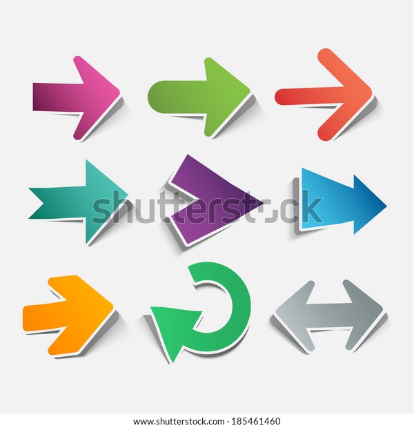 Realistic Arrow Stock Vector (Royalty Free) 185461460