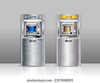 Realistic Automated Teller Machine vector illustration. Eps10