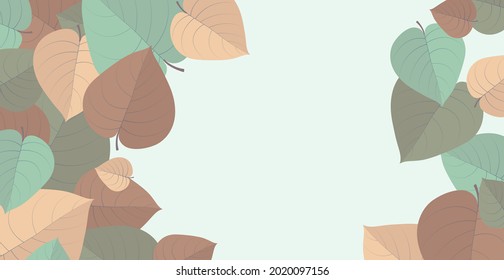Realistic autumn colorful leaves on a light background - Vector