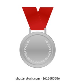 Realistic award medals. Winner medal gold bronze silver first place trophy champion honor best shiny circle ceremony prize,Product and service quality,vector