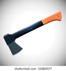 Realistic axe vector illustration. Modern axe