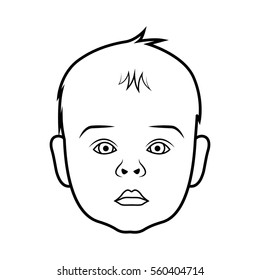 Realistic Baby Face Icon Isolated Vector Stock Vector (Royalty Free ...