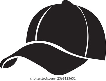 Realistic back front and side view black baseball cap isolated on white background vector