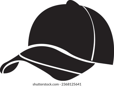 Realistic back front and side view black baseball cap isolated on white background vector