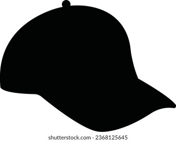 Realistic back front and side view black baseball cap isolated on white background vector