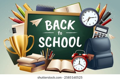 Realistic back to school composition background